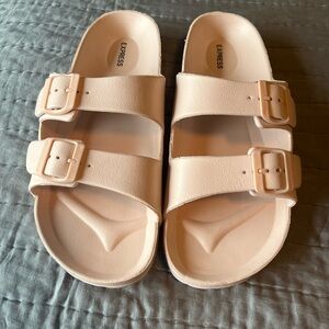 Pink Express Men's Double Buckle Slide Sandals